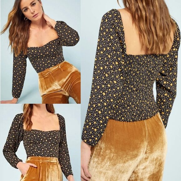 REFORMATION Marjorie Top Carolina Print Size 10 Sweetheart Ditsy Floral  $148 - Picture 1 of 16